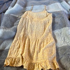 Pink Rose yellow ditsy floral sundress